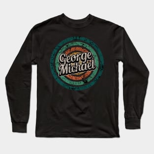 George Michael // Retro Circle Crack Vintage Long Sleeve T-Shirt